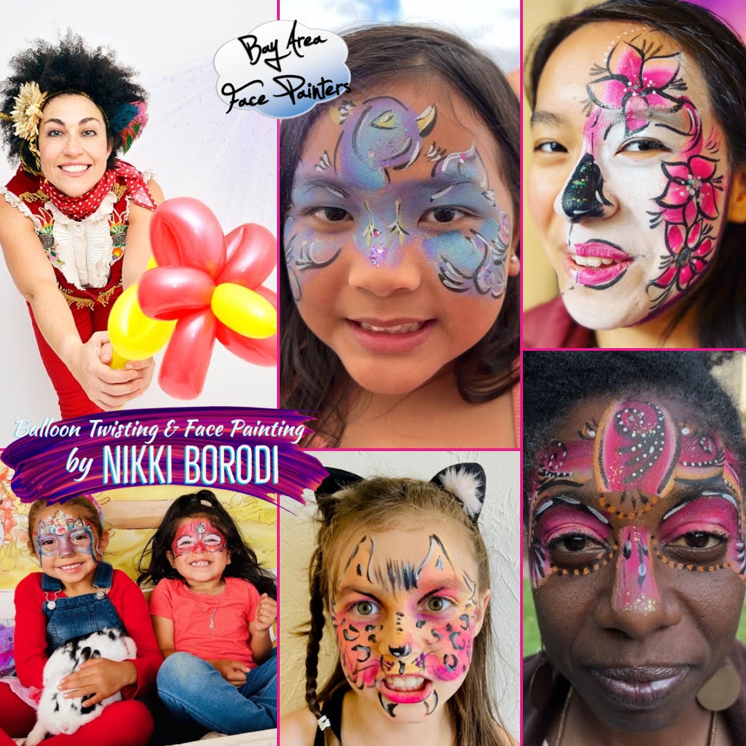Nikki is a face painter, balloon artist, puppeteer and bubble station ent based in Oakland, Ca 